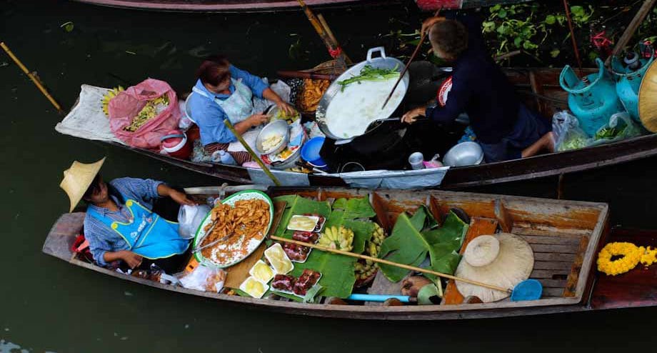 Mercado flotante bangkok