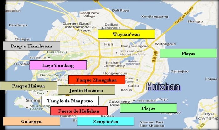 Mapa Xiamen